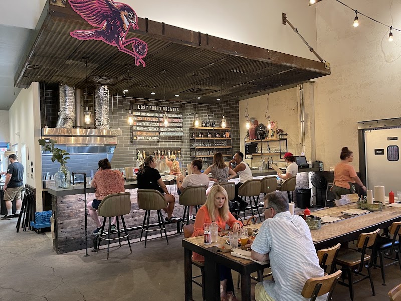 Food and interior photo 2 at Lost Forty Brewing in Little Rock