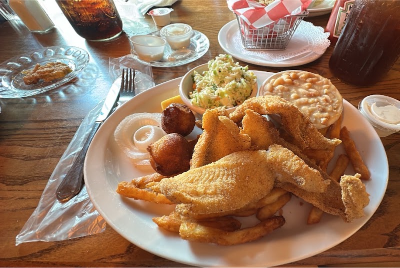 Food and interior photo 2 at Log Cabin Restaurant in Hurricane Mills