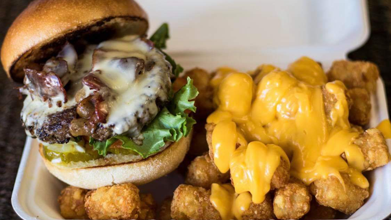 Food and interior photo 1 at Blazes Burgers in Westbrook