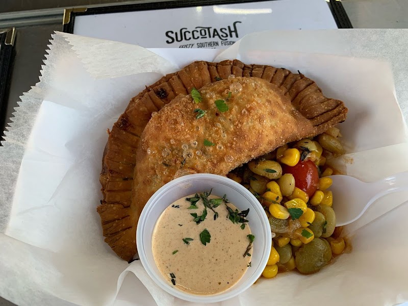 Food and interior photo 2 at Succotash Southern and Creole Kitchen. in Durham