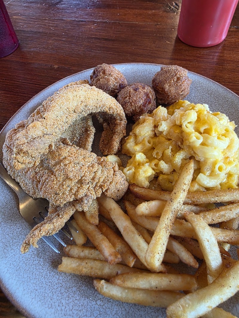 Food and interior photo 5 at Byrd's Mulberry Riverfront Restaurant in Ozark