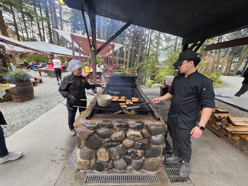 Food and interior photo 5 at Gold Creek Salmon Bake in Juneau